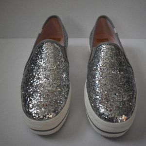 Keds Kate Spade New York Triple Glitter Decker Too Sneakers Shoes Size 8M